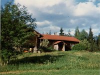 peltola(87)  Ponkkalan vanha talo (purettu 1984) ja aitan pääty sekä pihaa
